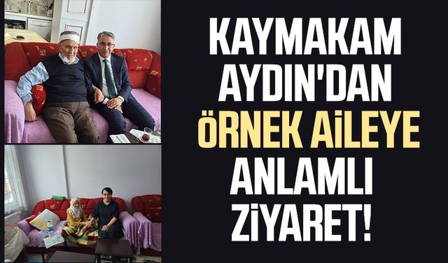 Samsun'da Kaymakam Şeref Aydın'dan örnek aileye anlamlı ziyaret