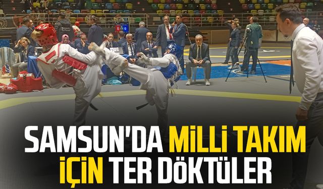 Samsun'da milli takım için ter döktüler