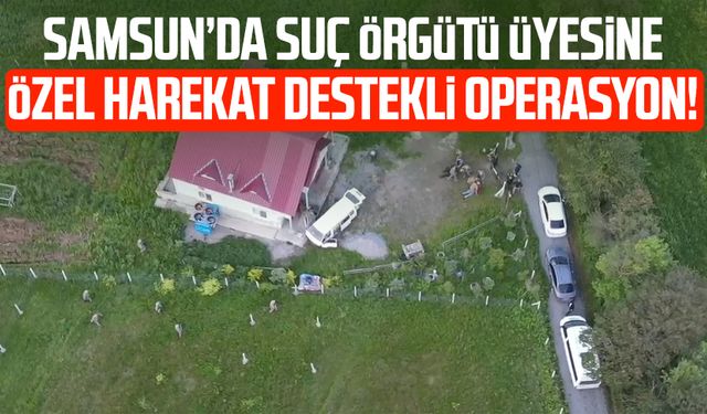 Samsun’da suç örgütü üyesine özel harekat destekli operasyon!