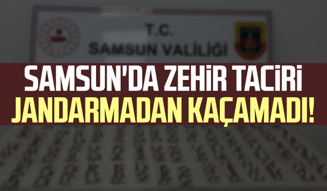 Samsun'da zehir taciri jandarmadan kaçamadı!