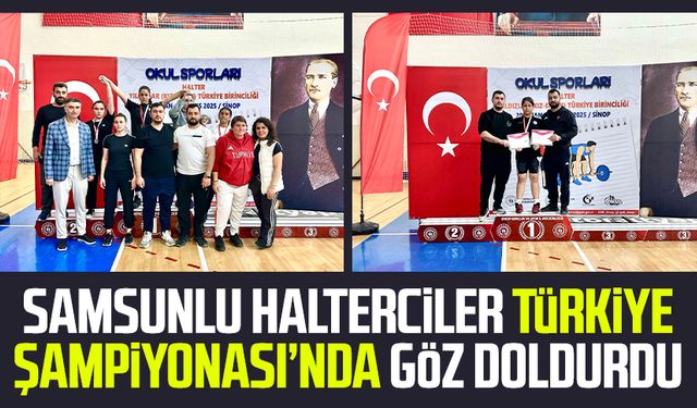 Samsunlu halterciler Türkiye Şampiyonası’nda göz doldurdu