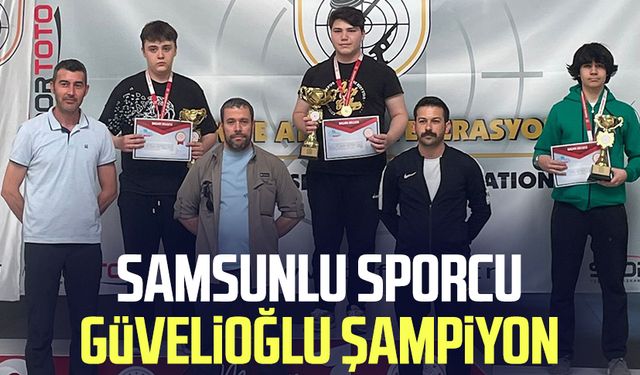 Samsunlu sporcu Mustafa Enes Güvelioğlu şampiyon
