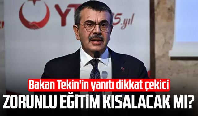 Zorunlu eğitim kısalacak mı? Bakan Tekin'in yanıtı dikkat çekici