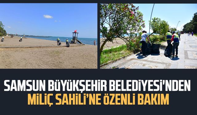 Samsun Büyükşehir Belediyesi'nden Miliç Sahili’ne özenli bakım