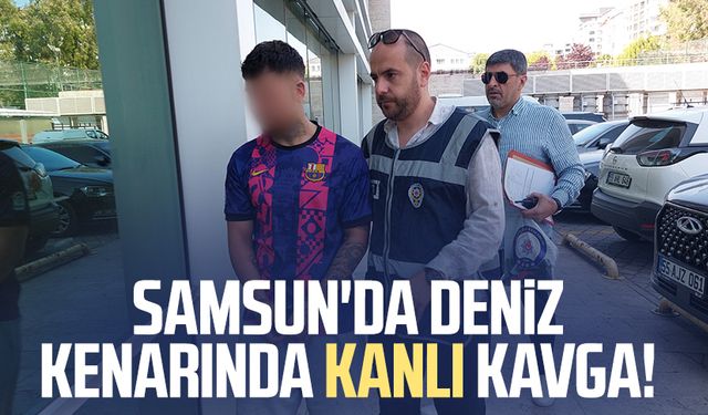 Samsun Atakum'da deniz kenarında bıçaklı kavga!