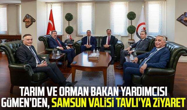 Tarım ve Orman Bakan Yardımcısı Ahmet Gümen’den Samsun Valisi Orhan Tavlı’ya ziyaret