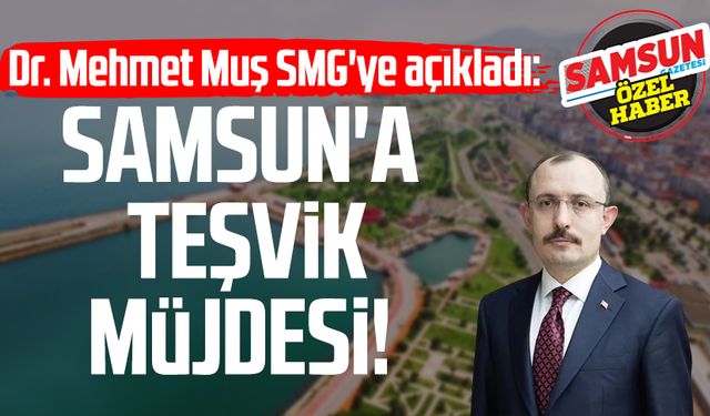 Dr. Mehmet Muş SMG'ye açıkladı: Samsun'a teşvik müjdesi!