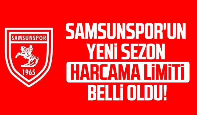Samsunspor'un yeni sezon harcama limiti belli oldu!