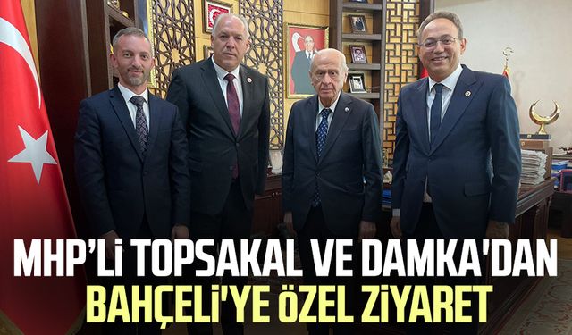 MHP'li İlyas Topsakal ve Fikrim Damka'dan Bahçeli'ye özel ziyaret