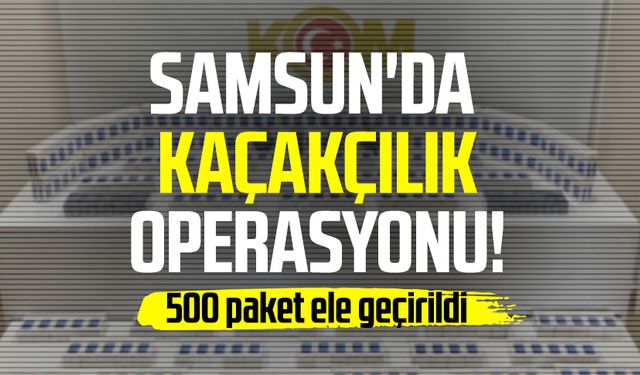 Samsun'da kaçakçılık operasyonu! 500 paket ele geçirildi