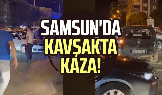 Samsun Atakum'da kavşakta kaza!