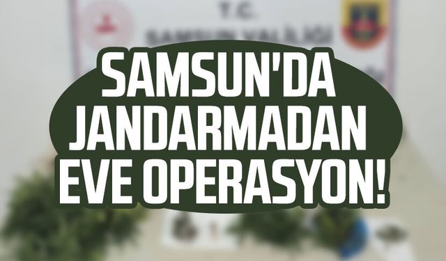Samsun Atakum'da jandarmadan eve operasyon