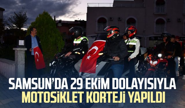 Samsun’da 29 Ekim dolayısıyla motosiklet korteji yapıldı