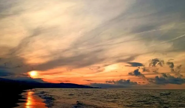 Atakum Sahili’nde gün batımı keyfi