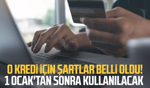 O kredi için şartlar belli oldu! 1 Ocak'tan sonra kullanılacak