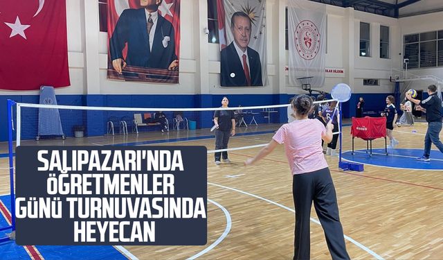 Salıpazarı'nda Öğretmenler Günü turnuvasında heyecan