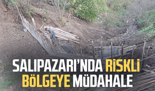 Salıpazarı’nda riskli bölgeye müdahale