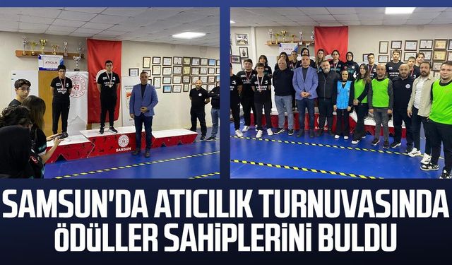 Samsun'da atıcılık turnuvasında ödüller sahiplerini buldu