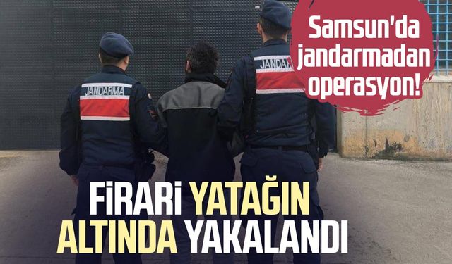 Samsun'da jandarmadan operasyon! Yatağın altında yakalandı