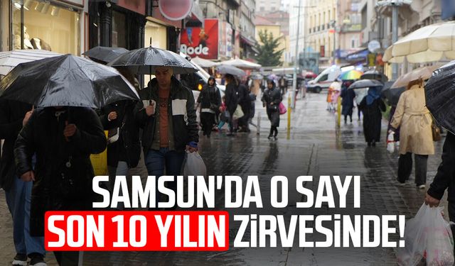Samsun'da o sayı son 10 yılın zirvesinde!