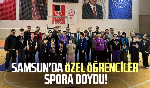 Samsun'da özel öğrenciler spora doydu!