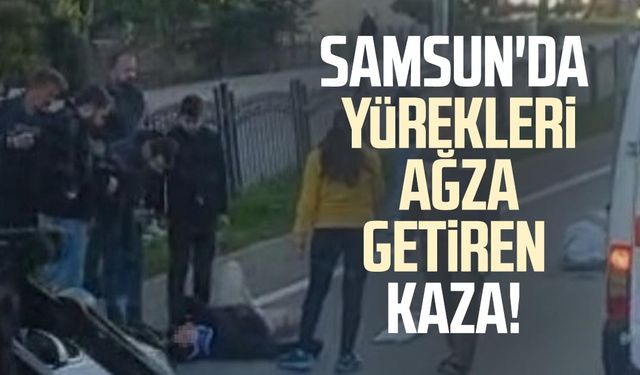Samsun Bafra'da yürekleri ağza getiren kaza!