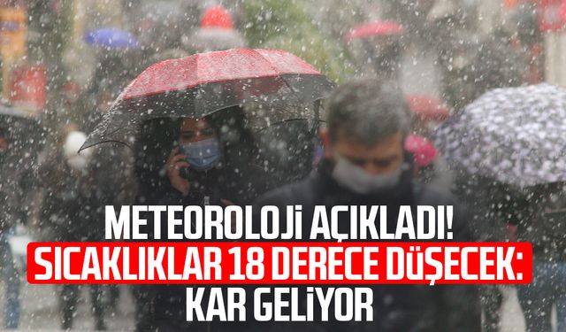 Sıcaklıklar 18 derece düşecek: Kar geliyor