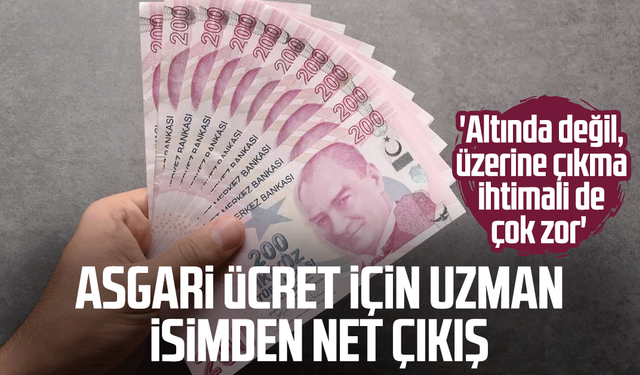Asgari ücret için uzman isimden net çıkış