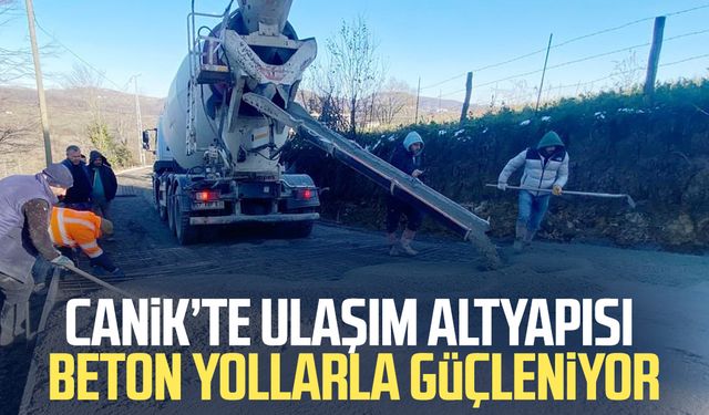 Canik’te ulaşım altyapısı beton yollarla güçleniyor