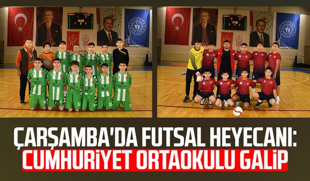 Çarşamba'da futsal heyecanı: Cumhuriyet Ortaokulu galip