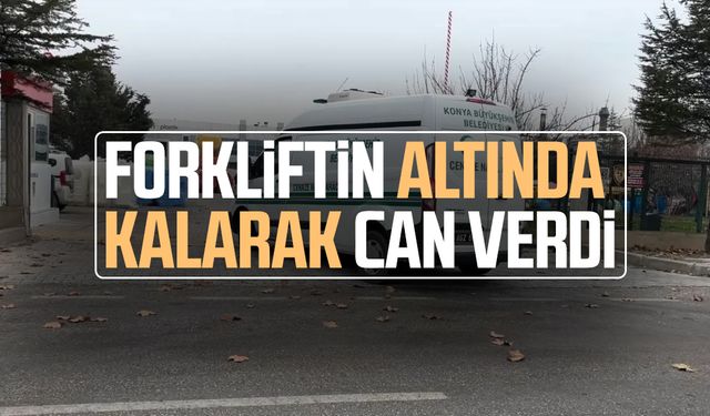 Forkliftin altında kalarak can verdi