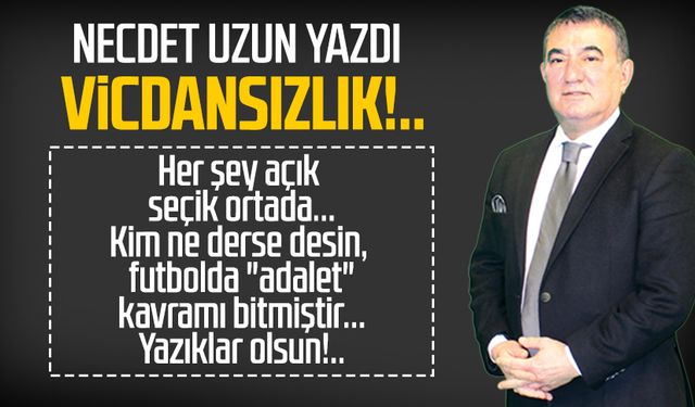 Necdet Uzun yazdı: Vicdansızlık!..