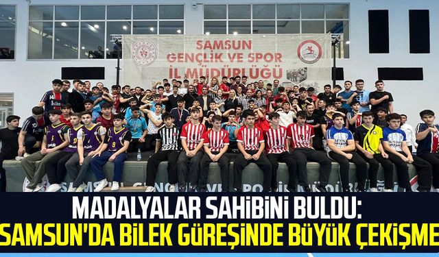 Madalyalar sahibini buldu: Samsun'da bilek güreşinde büyük çekişme