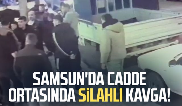 Samsun'da cadde ortasında silahlı kavga: 2 yaralı