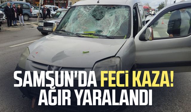 Samsun'da feci kaza! Bisikletli sürücü ağır yaralandı