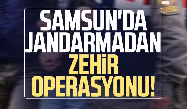 Samsun'da jandarmadan zehir operasyonu! 2 gözaltı
