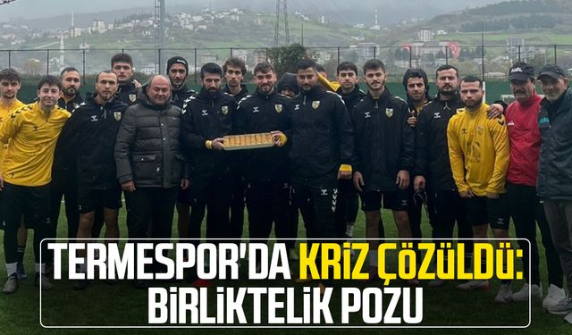 Termespor'da kriz çözüldü: Birliktelik pozu
