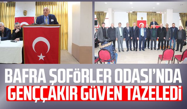 Bafra Şoförler Odası’nda Metin Genççakır güven tazeledi