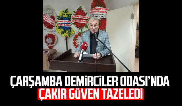 Çarşamba Demirciler Odası’nda Kerim Çakır güven tazeledi