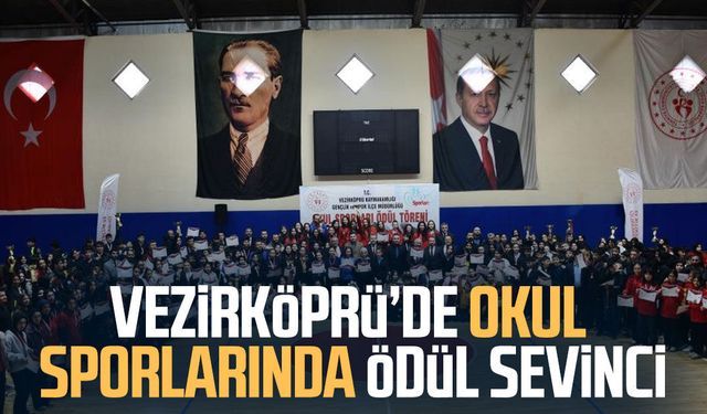 Vezirköprü’de okul sporlarında ödül sevinci