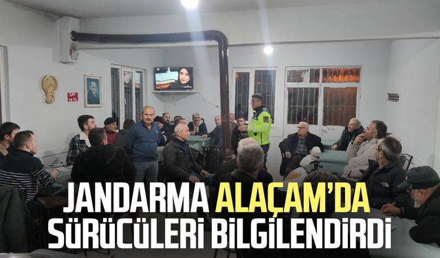 Jandarma Alaçam’da sürücüleri bilgilendirdi