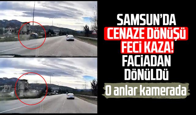 Samsun Çevre Yolu’nda kaza! Faciadan dönüldü