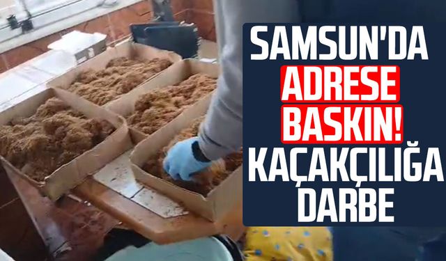 Samsun'da adrese baskın! Kaçakçılığa darbe