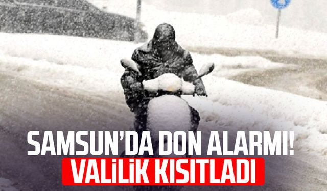 Samsun genelinde motosiklet ve motokuryelere don tedbiri!