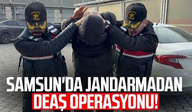 Samsun'da jandarmadan DEAŞ operasyonu! Gözaltına alındı