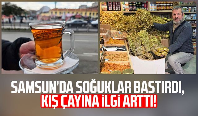 Samsun’da soğuklar bastırdı, kış çayına ilgi arttı!