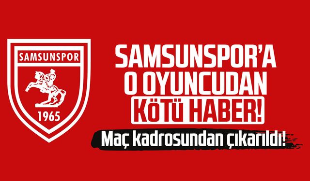 Samsunspor'da Carlo Holse'den kötü haber!