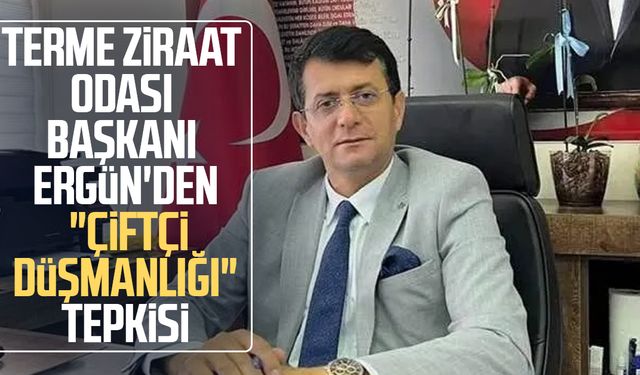 Terme Ziraat Odası Başkanı Ferda Ergün'den "çiftçi düşmanlığı" tepkisi