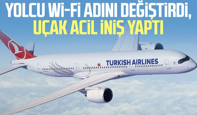 Yolcu Wi-Fi adını değiştirdi, uçak acil iniş yaptı