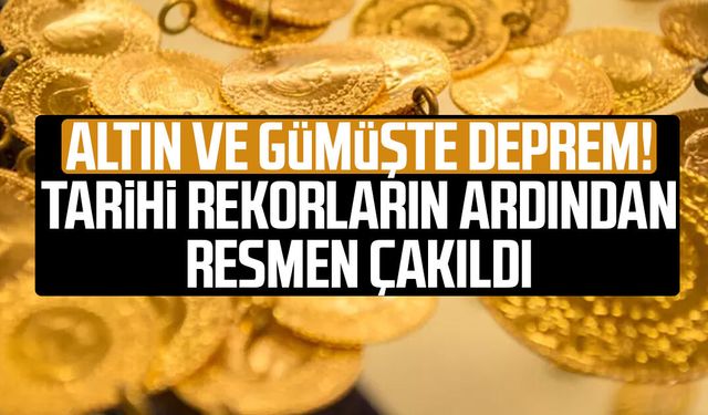 Altın ve gümüşte deprem! Tarihi rekorların ardından resmen çakıldı